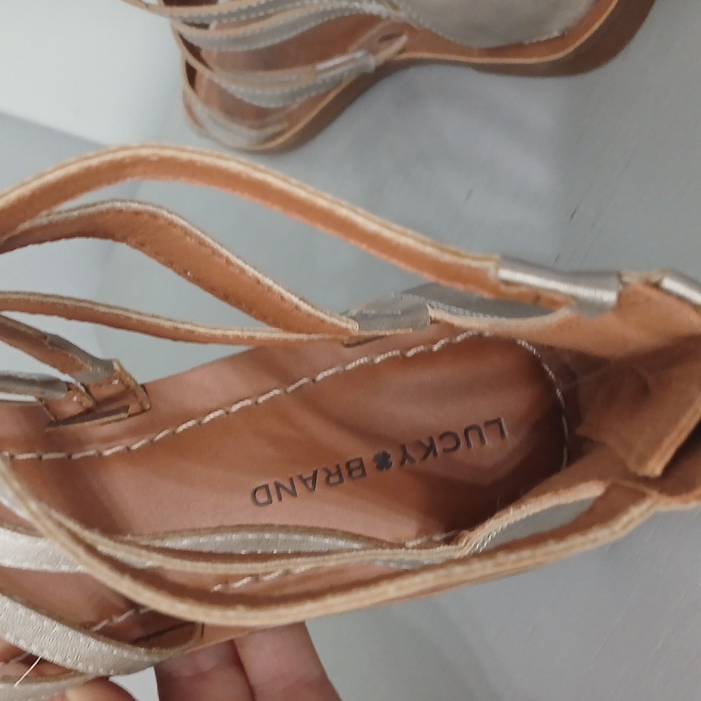 Lucky Brand Metallic Gladiator Sandals - Picture 5 of 7